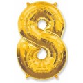 Цифра "8" 40"(102см) фольга ЗОЛОТО