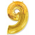 Цифра "9" 40"(102см) фольга ЗОЛОТО (Распродажа)